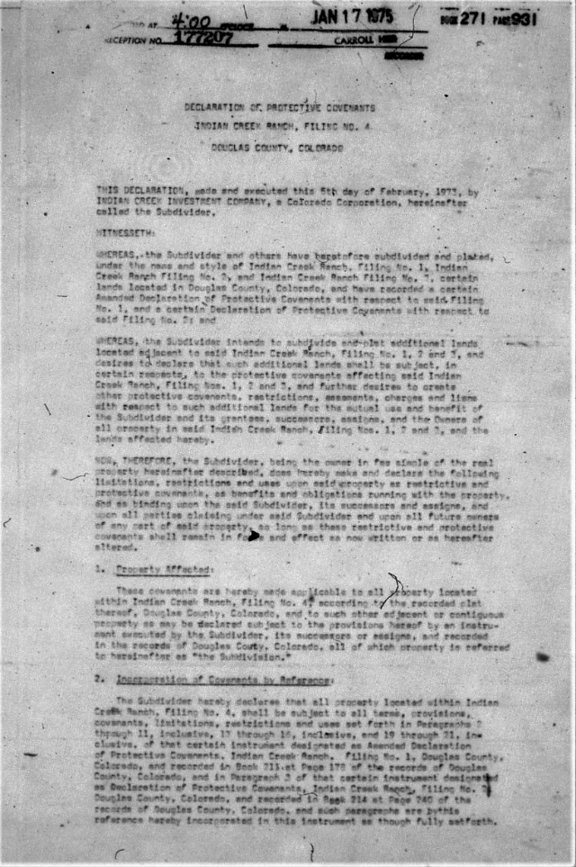 Covenants Filing 4
